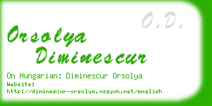 orsolya diminescur business card